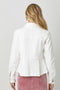 Washed Denim Peplum Jacket-Jacket-Mystree-S-Ivory-Urbanheer