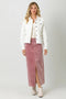 Washed Denim Peplum Jacket-Jacket-Mystree-S-Ivory-Urbanheer