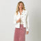 Washed Denim Peplum Jacket-Jacket-Mystree-S-Ivory-Urbanheer