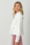 Washed Denim Peplum Jacket-Jacket-Mystree-S-Ivory-Urbanheer