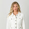 Washed Denim Peplum Jacket-Jacket-Mystree-S-Ivory-Urbanheer