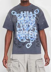 Washed Humanity First Chain Tee-Tee-First Row-S-Grey-Urbanheer