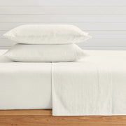 Washed Linen Sheet Set Cream-Set-Levtex Home-Twin-Cream-Urbanheer