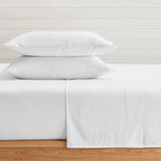 Washed Linen Sheet Set White-Set-Levtex Home-Twin-White-Urbanheer