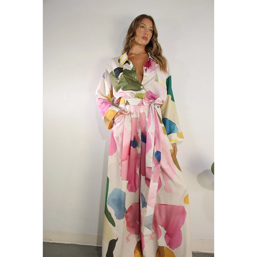 Water Print Shirts and Pants Set-Set-Mulla-S-MULTI-Urbanheer