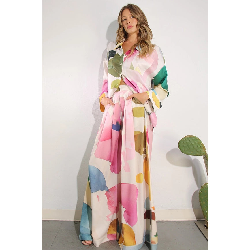 Water Print Shirts and Pants Set-Set-Mulla-S-MULTI-Urbanheer