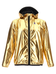 Waterproof Hooded Jacket with Logo Print