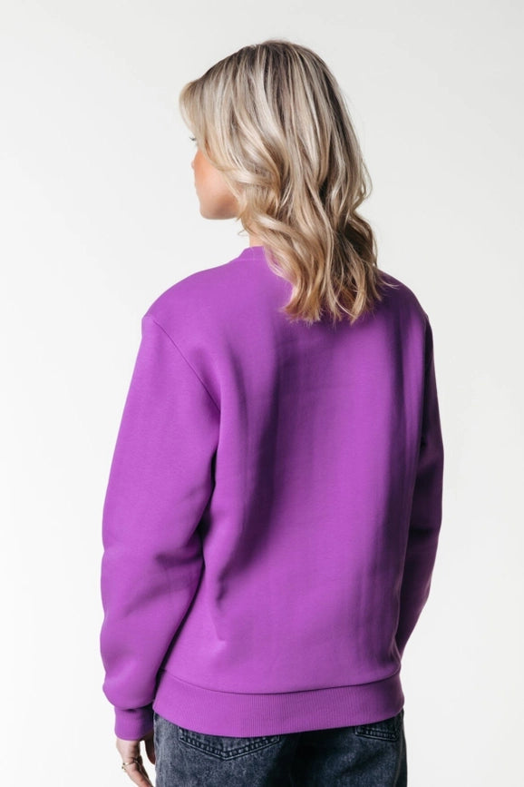 Wave Logo Sweat | Violet Pink-Sweatshirt-Colourful Rebel-XS-Violet Pink-Urbanheer