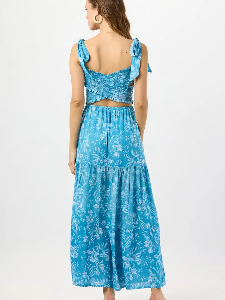 Waverly Maxi Dress Batik Orchid Blue Batik Orchid Blue-Dress-Tiare Hawaii-One Size-Batik Orchid Blue-Urbanheer