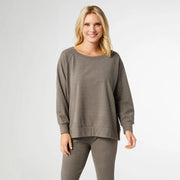Weekend Brushed Side Zip Raglan Sleeve-Top-COCO + CARMEN-S/M-Spruce-Urbanheer