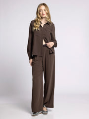 Weekend Collared Button Down Shirt - Janessa Shirt