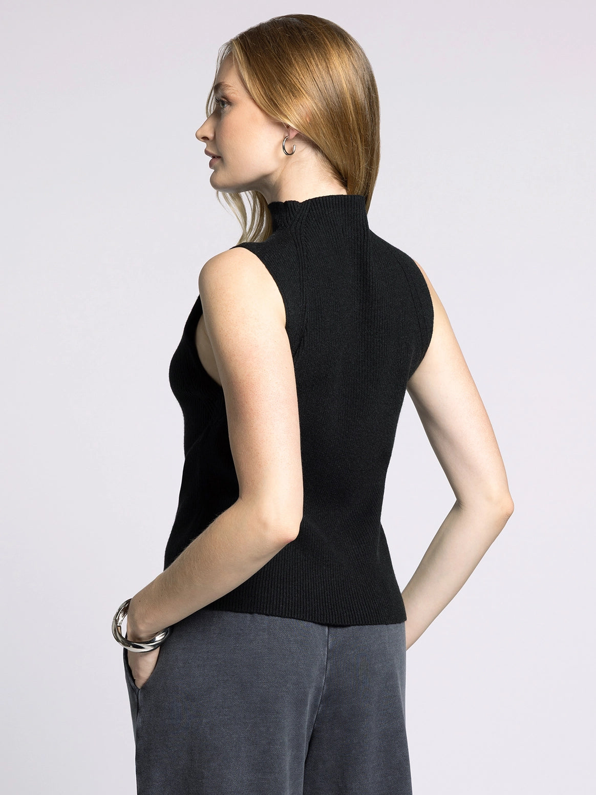 Weekend Knit Mock Neck Tank - Paulina Tank