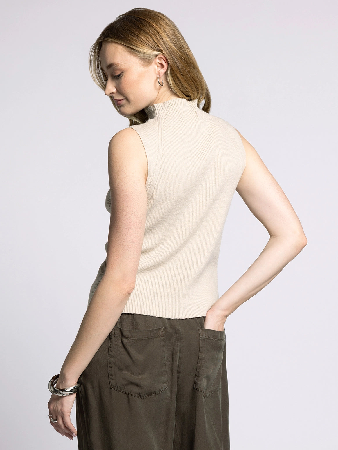 Weekend Knit Mock Neck Tank - Paulina Tank