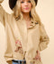 Western Cowgirl Motif Button Up Linen Shirt Blouse CAMEL-Blouse-Blue B-S-CAMEL-Urbanheer