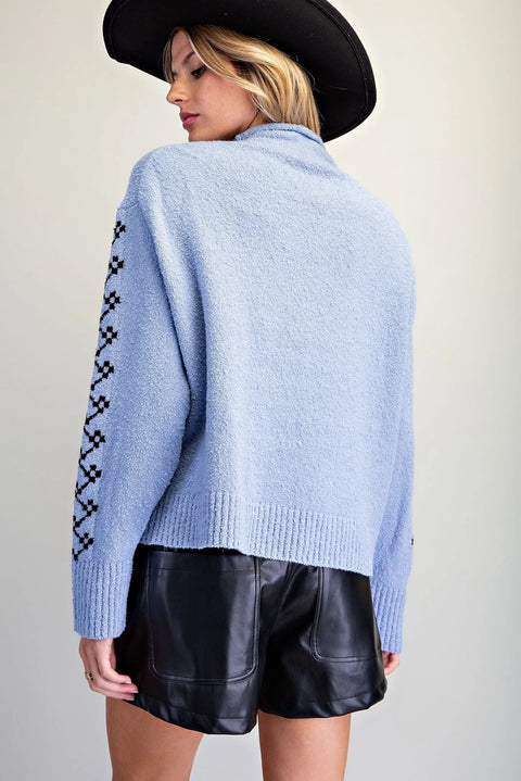 Western Horse Head Graphic Sweater