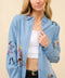 Western Motif Embroidered Tencel Shirt-Shirt-Blue B-S-MED WASH-Urbanheer