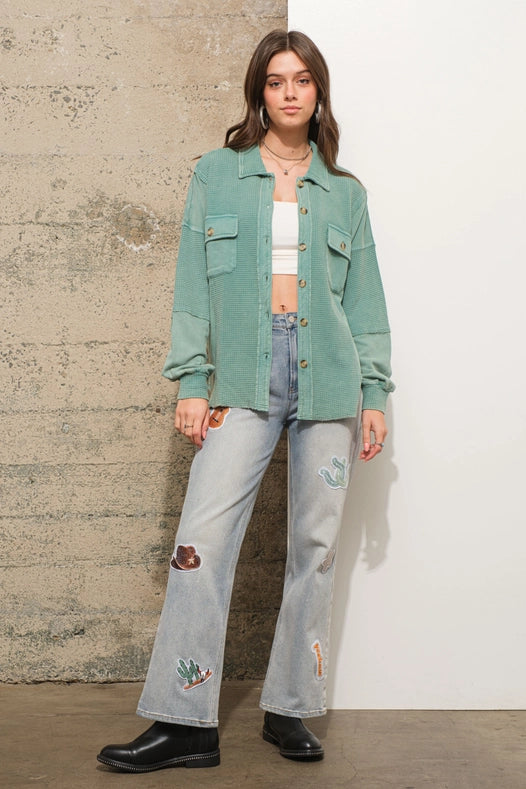 Western Patch Denim Jeans-Jeans-Blue B-S-LIGHT WASH-Urbanheer