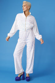 White Bamboo Blend Sequin Trousers-Bottoms-Buy Me Fur Ltd-S-M-White-Urbanheer