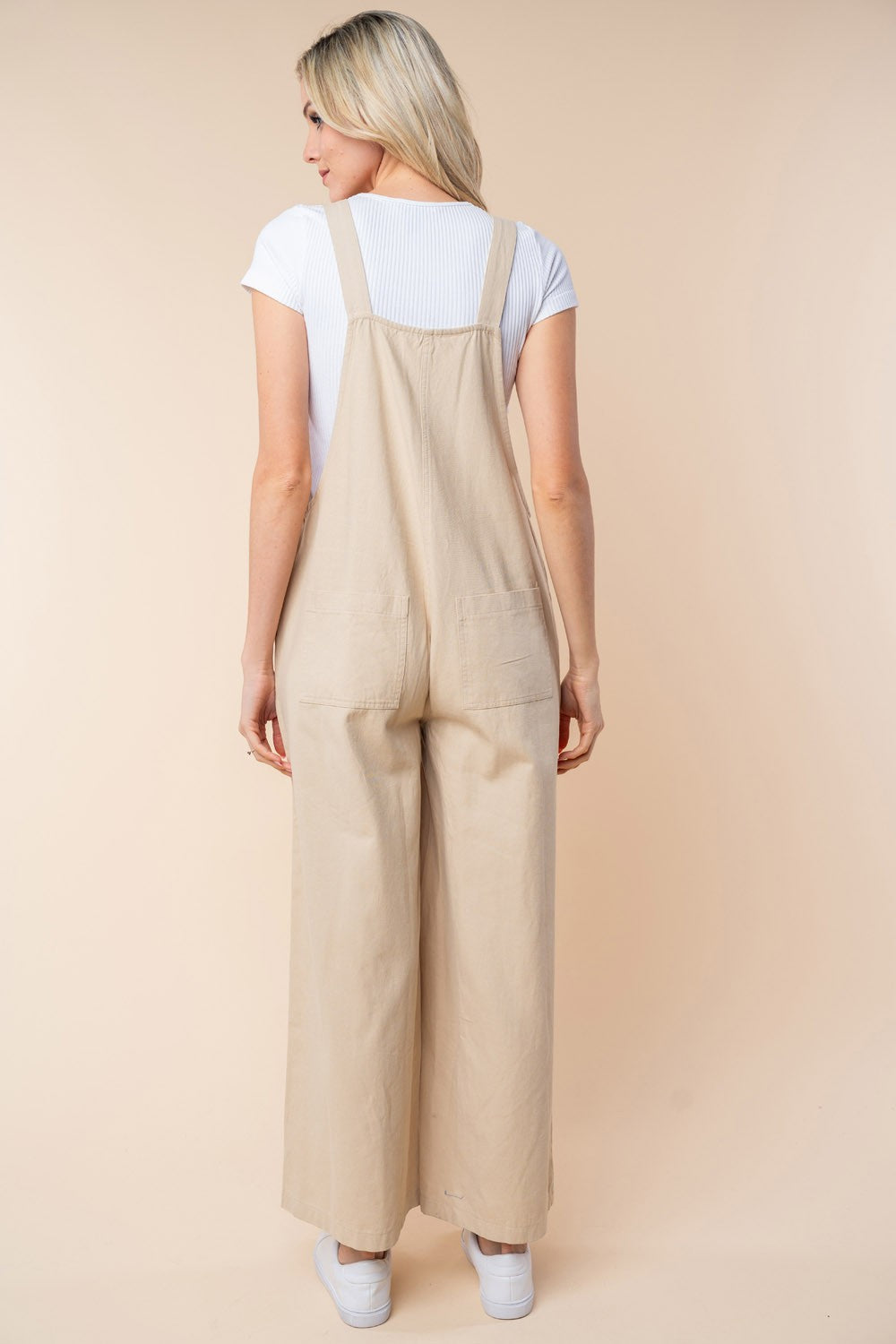 White Birch Sleeveless Wide Leg Jumpsuit-Street 360-Oatmeal-S-Urbanheer