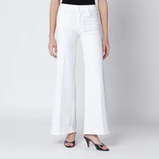 White Cotton Flared Jeans for Everyday Comfort