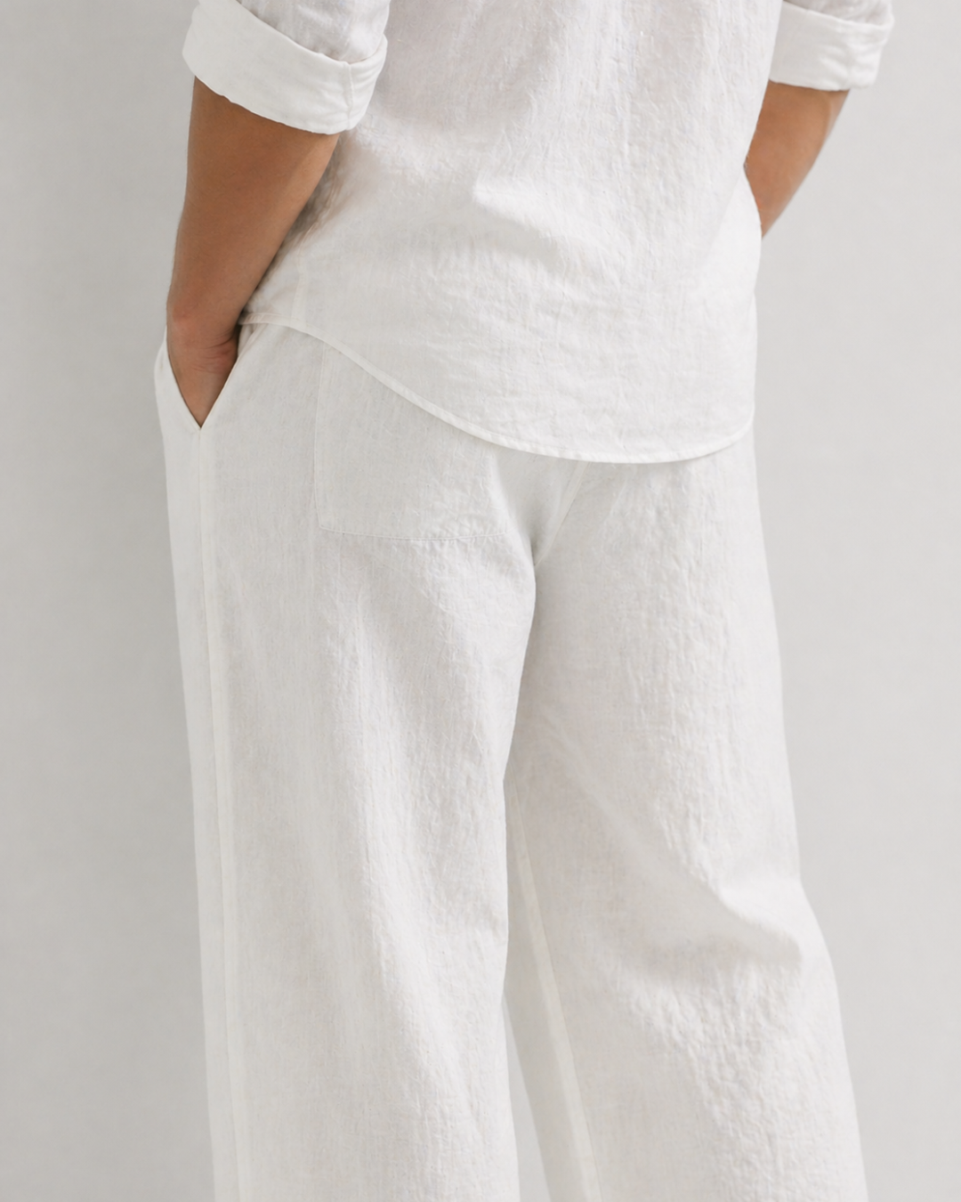 White Cotton & Linen Shirt – Easy Fit, Bahama Shirt