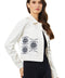 White Denim Jacket with Black Detail
