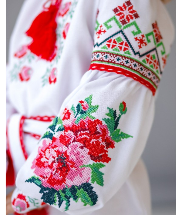 White Embroidered Dress For A Girl