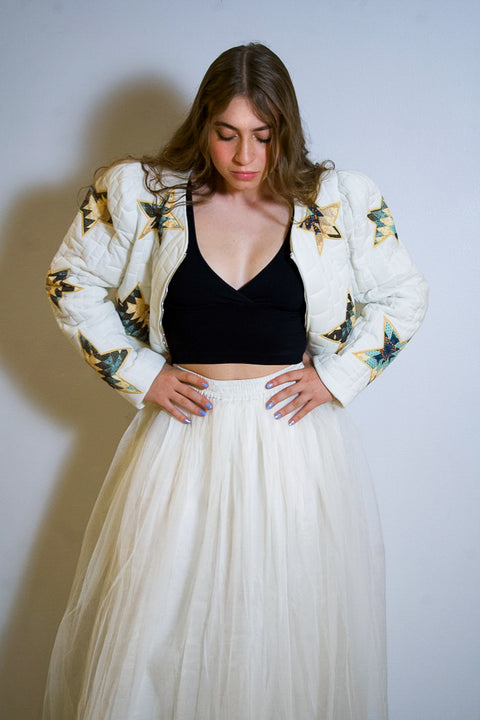White Fairy Tulle Maxi Skirt
