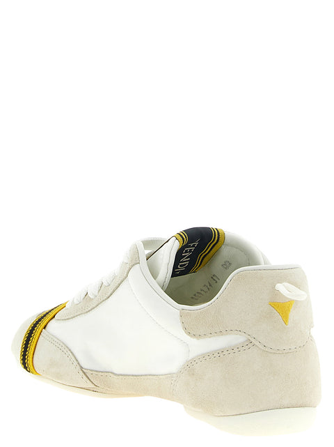 White Fendi Wrap Sneakers