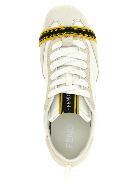 White Fendi Wrap Sneakers