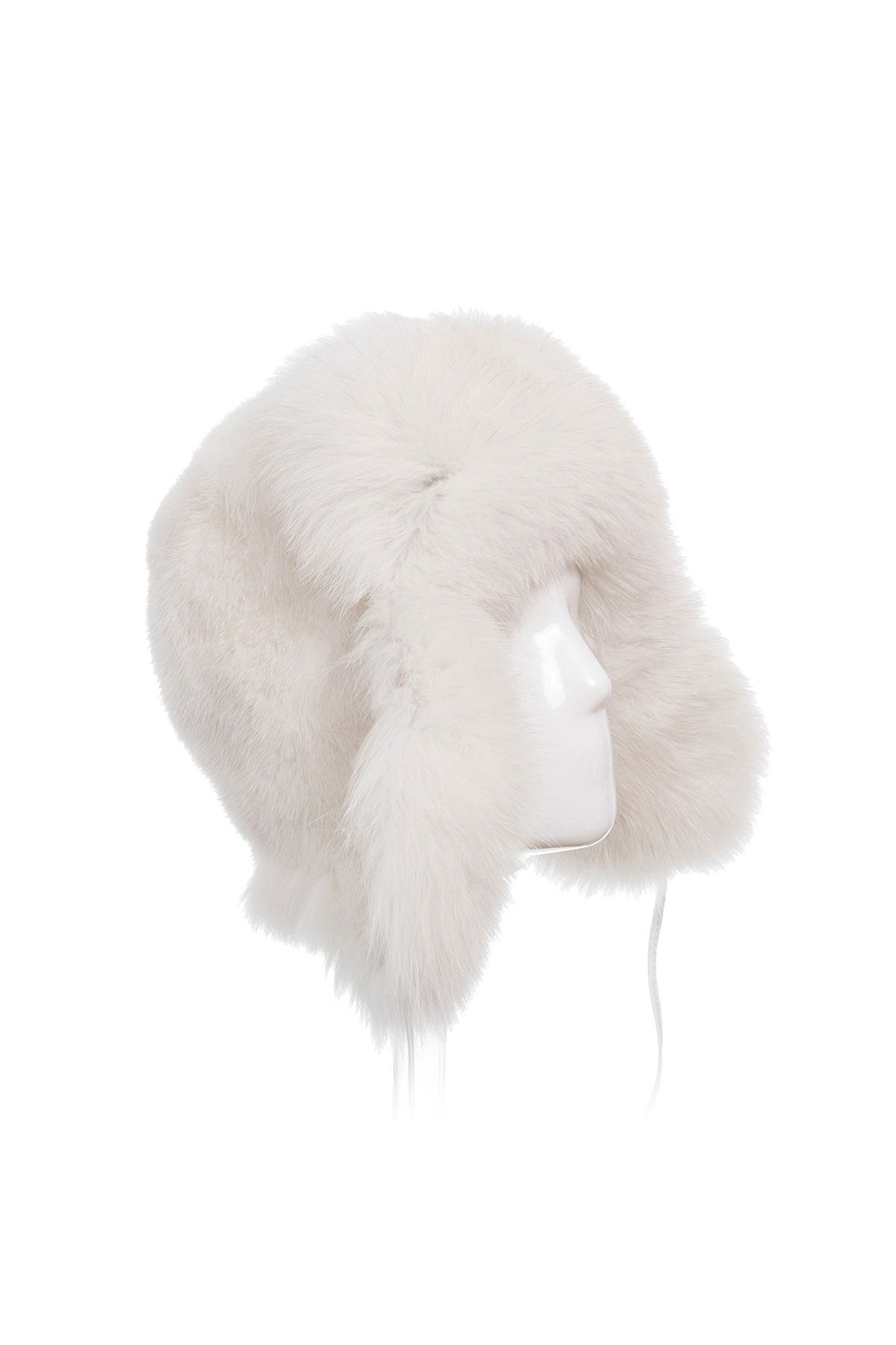 White Genuine Arctic Fox and Mink Fur Hat-Hats-Buy Me Fur Ltd-White-56-Genuine Arctic Fox and Mink Fur-Urbanheer