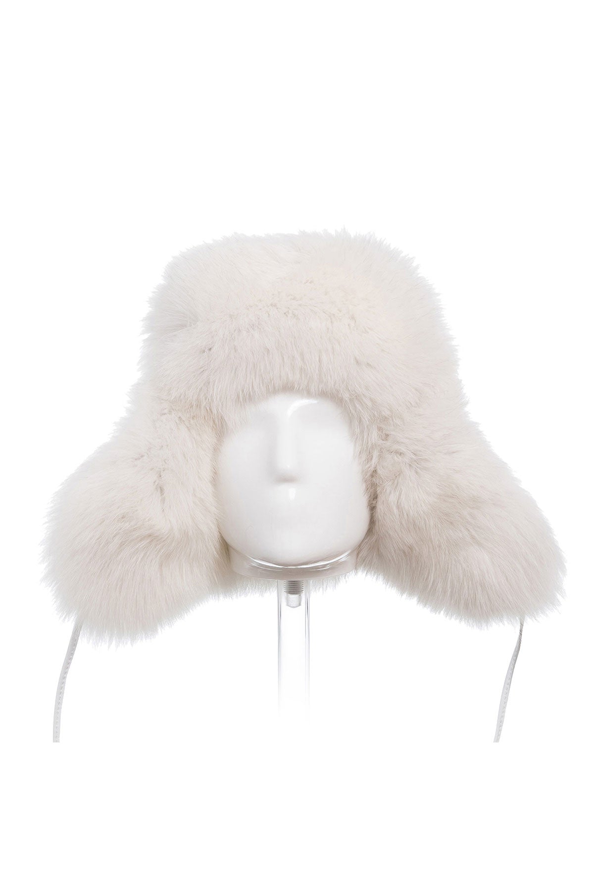 White Genuine Arctic Fox and Mink Fur Hat-Hats-Buy Me Fur Ltd-White-56-Genuine Arctic Fox and Mink Fur-Urbanheer