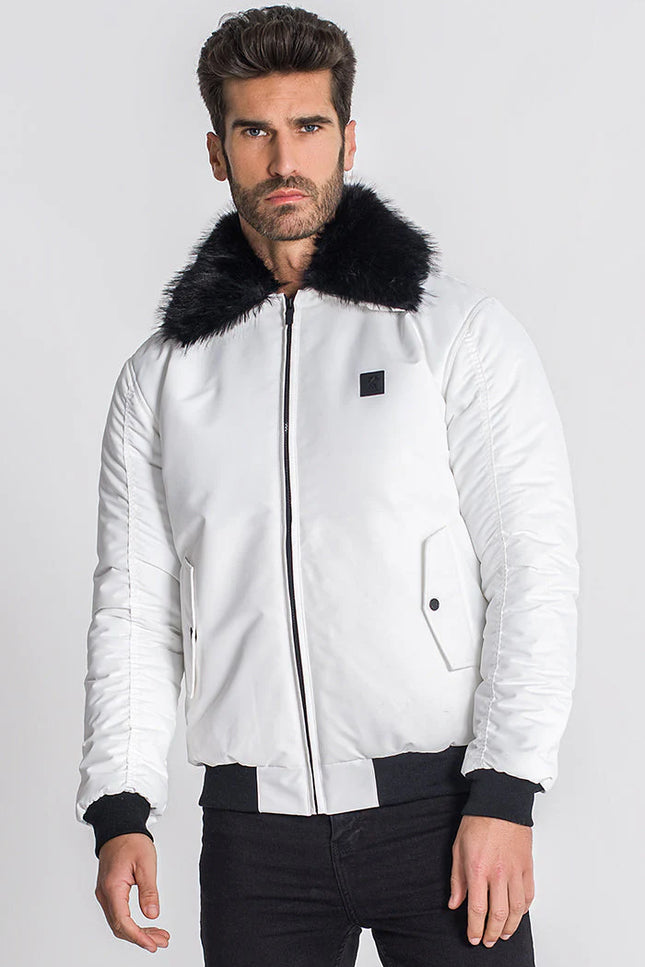 White Hollywood Bomber Waterproof Jacket-Clothing - Men-Gianni Kavanagh-White-XS-Urbanheer