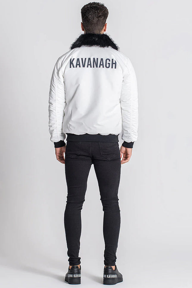 White Hollywood Bomber Waterproof Jacket-Clothing - Men-Gianni Kavanagh-Urbanheer