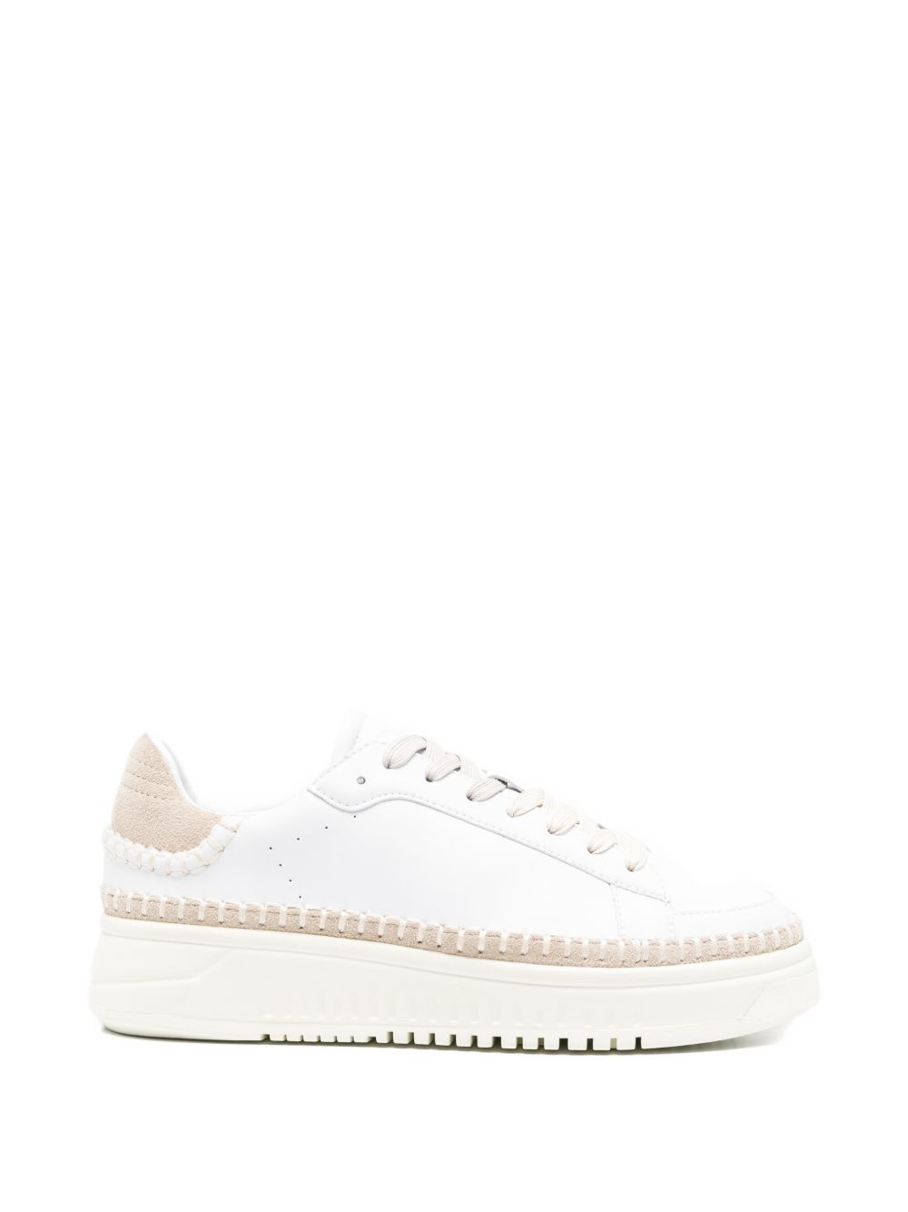 White Leather Platform Sneakers for Comfort and Everyday Wear