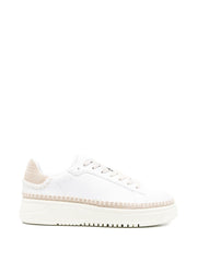 White Leather Platform Sneakers for Comfort and Everyday Wear