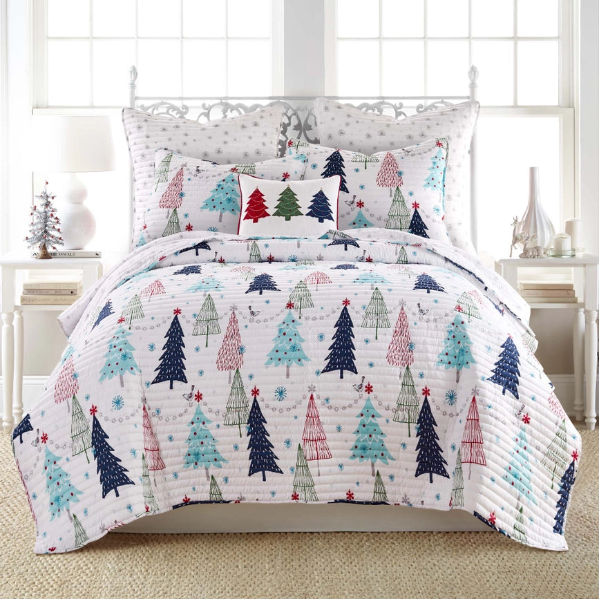 White Pine Reversible Quilt Set-Set-Levtex Home-Full/Queen-White-Urbanheer