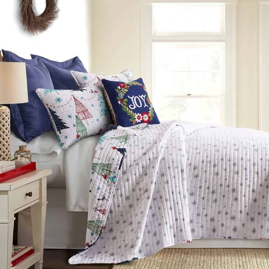 White Pine Reversible Quilt Set-Set-Levtex Home-Full/Queen-White-Urbanheer