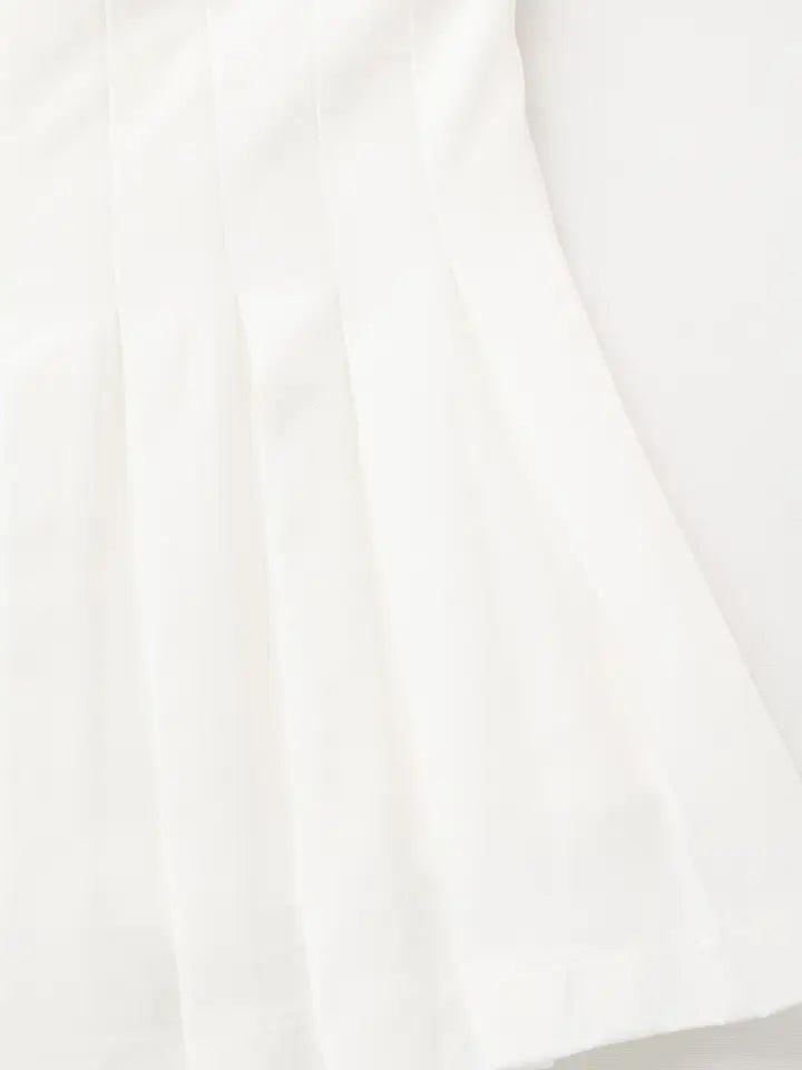 White Pleated Mini Skirt-Skirt-Q2-M-White-Urbanheer