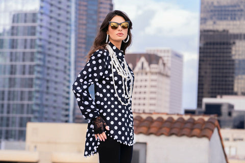 White Polka Dot Top-Top-Adore-M-Urbanheer
