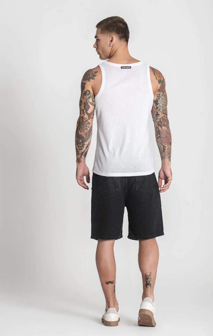 White Ribbed Tanktop-TankTop-Gianni Kavanagh-XS-Urbanheer