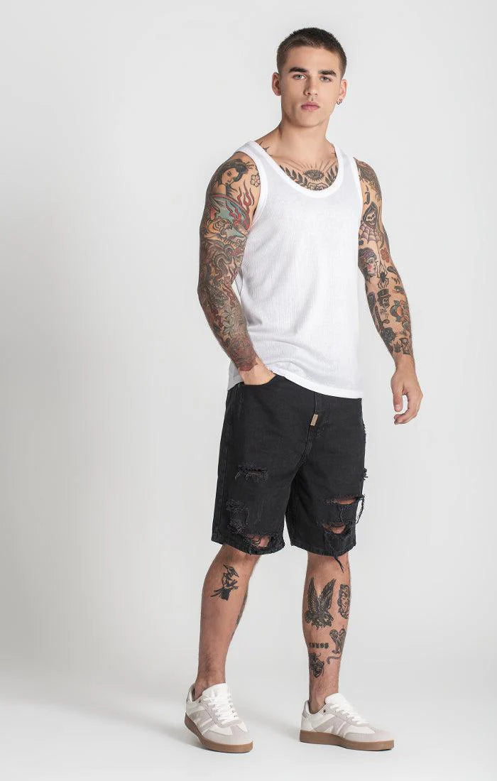 White Ribbed Tanktop-TankTop-Gianni Kavanagh-XS-Urbanheer