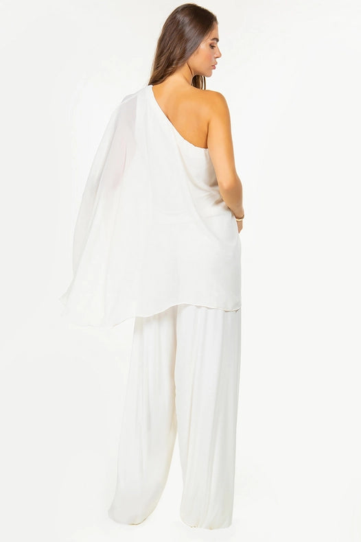 White Rosy Jumpsuit-Jumpsuit-Betsy Moss-XS-White-Urbanheer