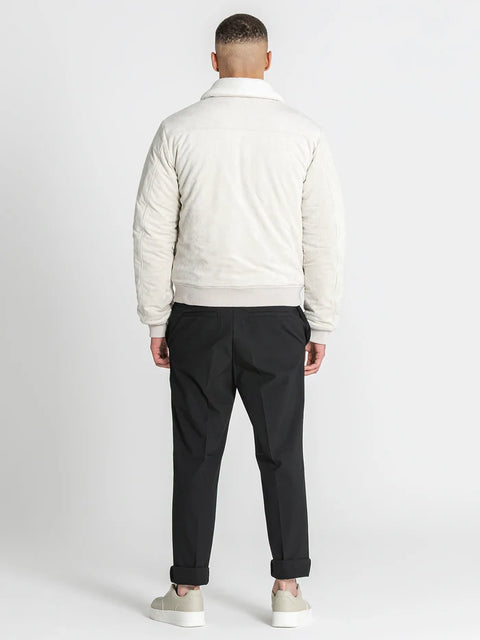 White Timeless Aviator Jacket