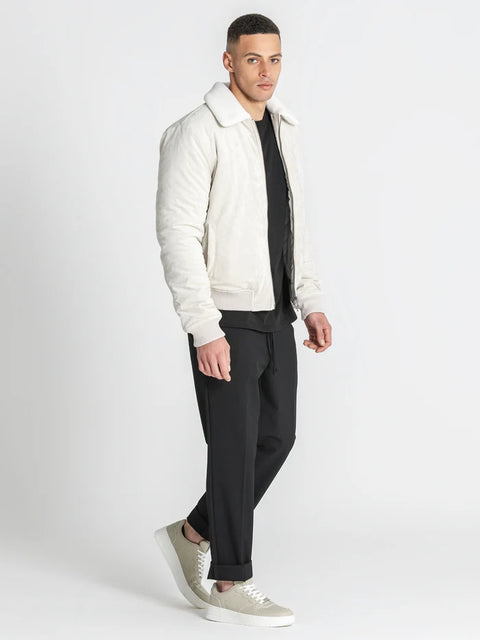 White Timeless Aviator Jacket