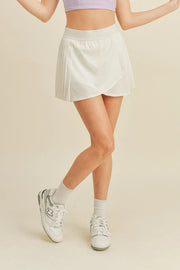 White Wrap-Style Tennis Skirt-Skirt-KIMBERLY C-S-White-Urbanheer