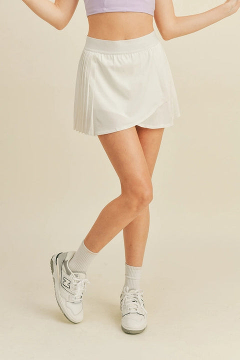 White Wrap-Style Tennis Skirt-Skirt-KIMBERLY C-S-White-Urbanheer