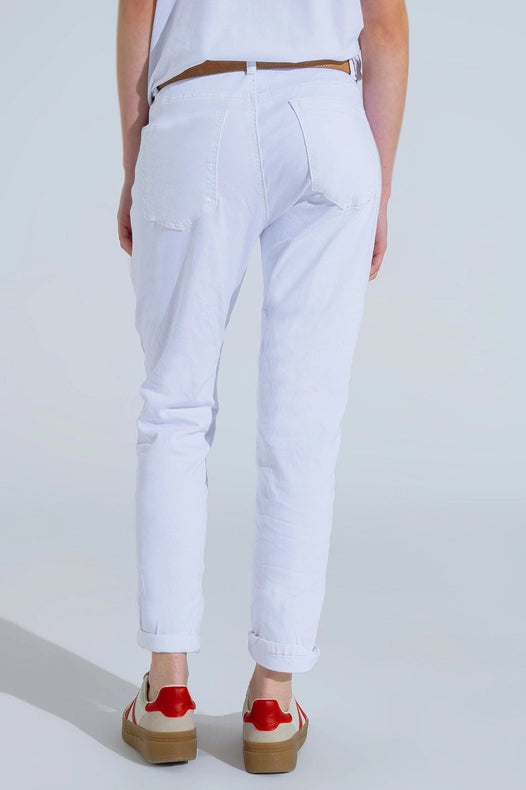 White Wrinkled Skinny Jeans-Jeans-Q2-XS-White-Urbanheer