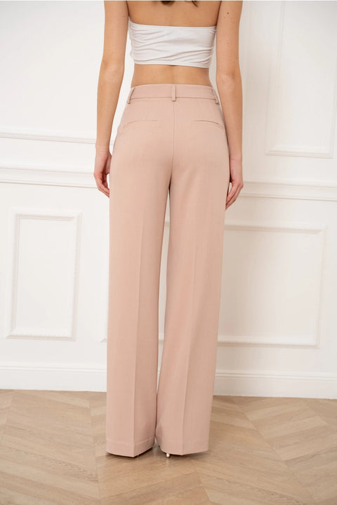 Wide-Cut Tailored Trousers