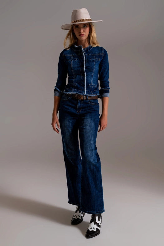 Wide Leg 70`S Jeans In Mid Wash Blue-Jeans-Q2-XS-Blue-Urbanheer